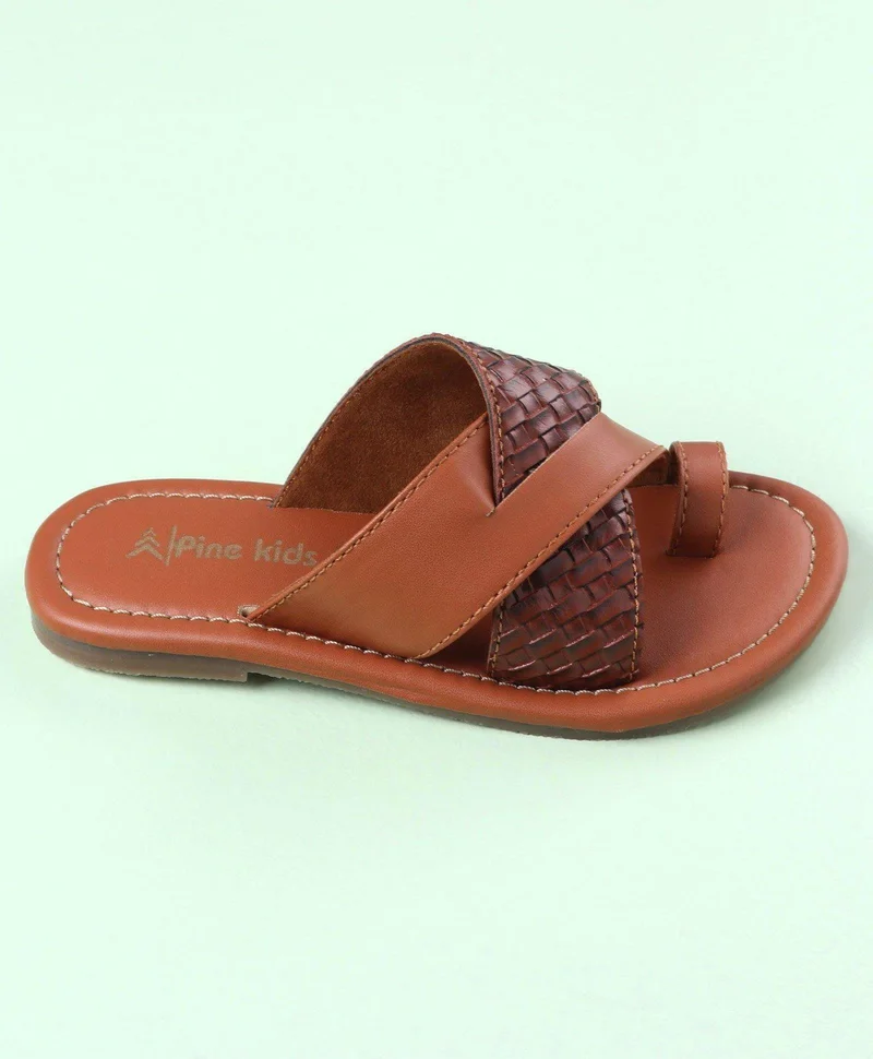 Pine Kids Pine Kids Slip On Ethnic Footwear - Brown